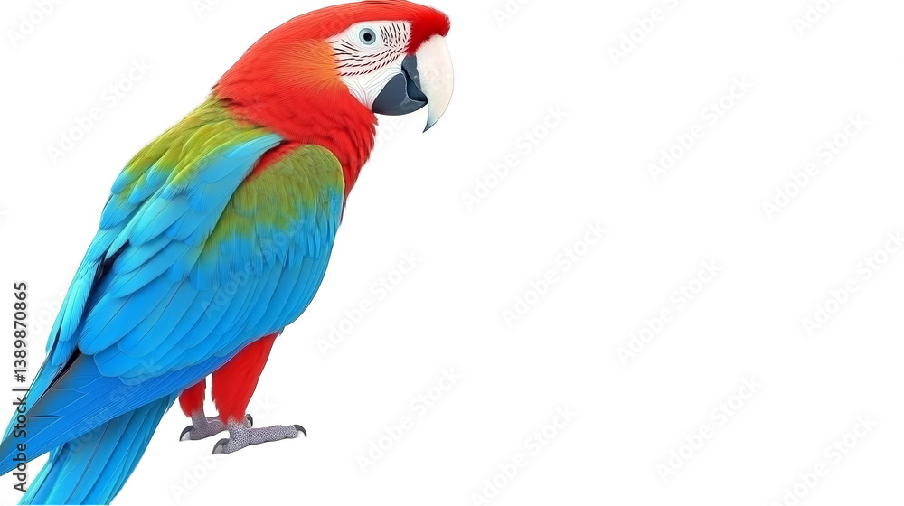Fototapeta premium Vibrant Parrot Illustration Isolated Against Transparent Background