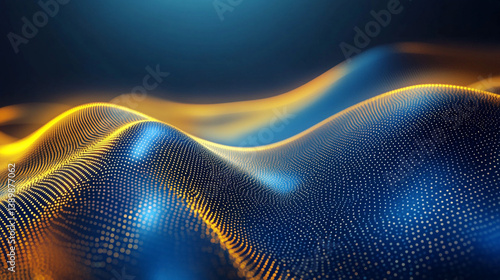 luxurious dark navy blue background with golden lines elegant modern background, Abstract blue background with a golden ribbon line, a luxury concept design.