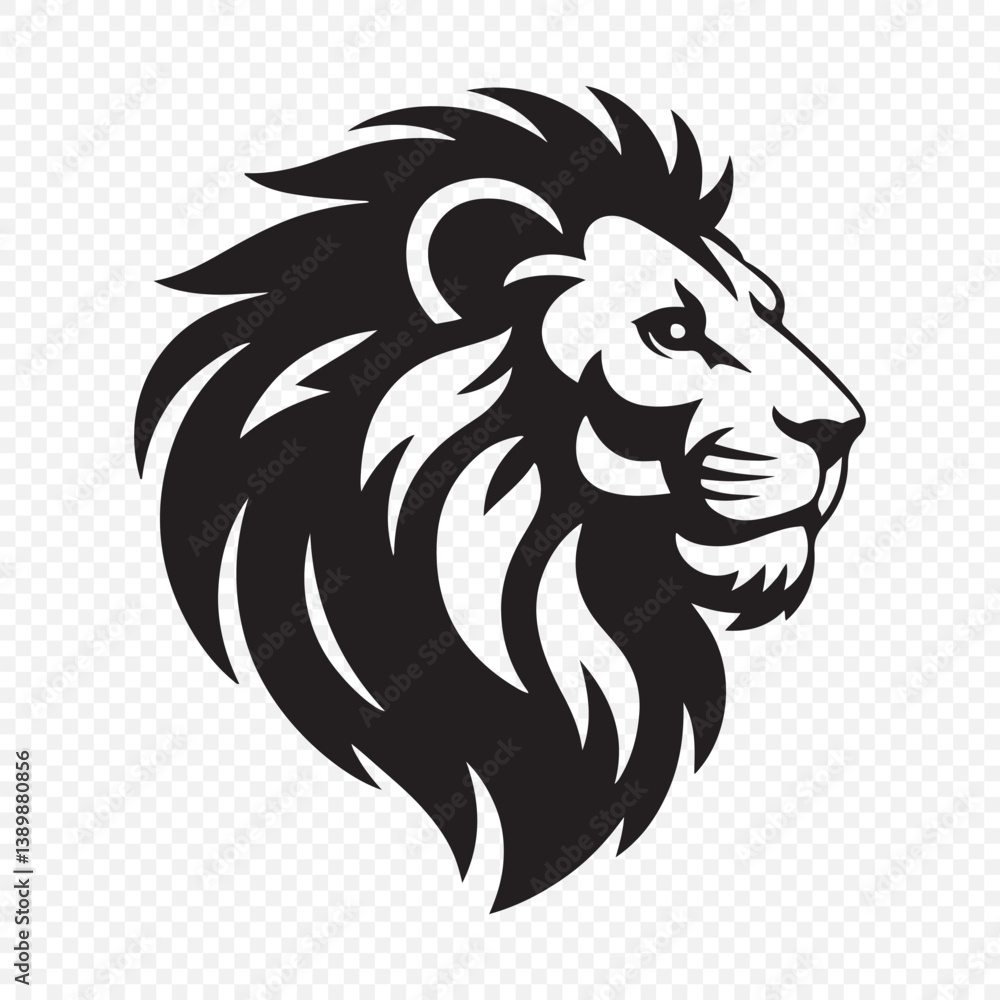 Lion face silhouette. Lion head vector illustration eps 10 Lion face silhouette. Lion head vector illustration eps 10