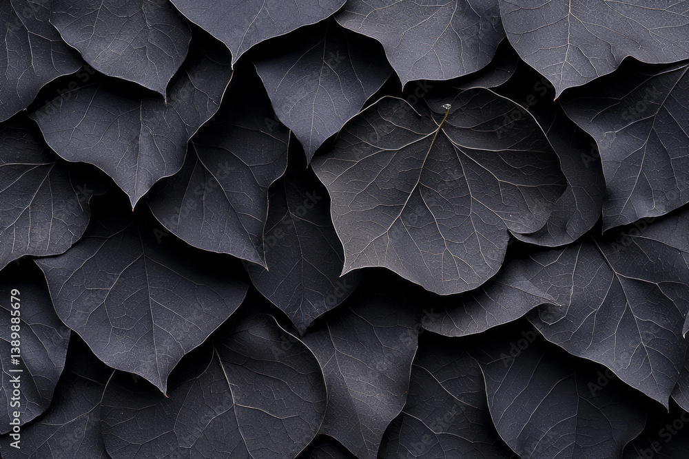 Obraz premium Organic close-up of skeletal leaves in autumn, with intricate vein systems resembling tentacles,