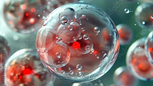 Wallpaper Mural Advanced cellular structures displaying intricate patterns and vibrant colors in a microscopic view Torontodigital.ca