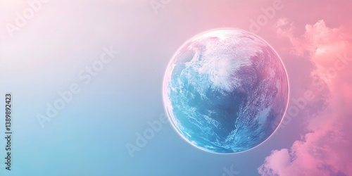 Wallpaper Mural Background of planet Earth with glowing connections Torontodigital.ca