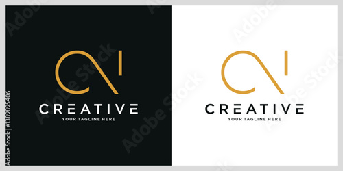 Initial CN Logo Design Vector Template