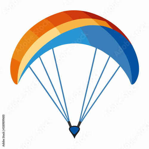 vector illustration of a parachute