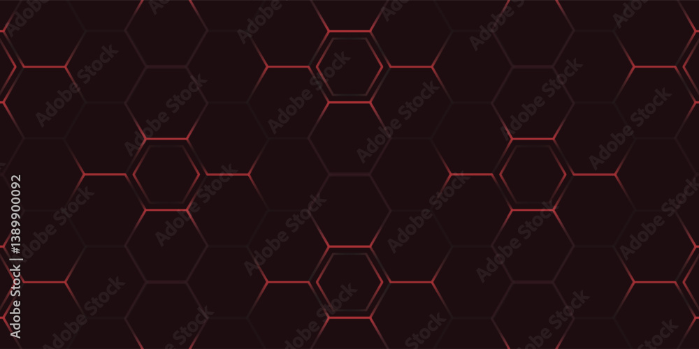 Dark abstract background with a hexagonal grid pattern highlighted by red glowing outlines, creating a futuristic and tech-inspired design. Dark abstract background with a hexagonal grid pattern highlighted by red glowing outlines, creating a futuristic and tech-inspired design.