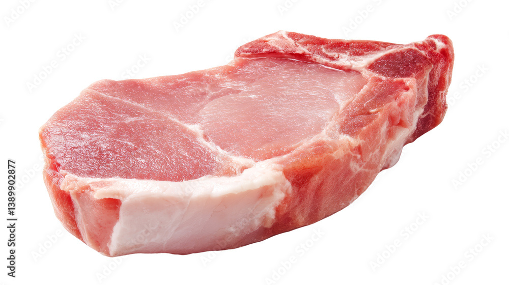 Fresh pork chop raw meat cutlet uncooked loin food protein isolated diet isolated on transparent background Fresh pork chop raw meat cutlet uncooked loin food protein isolated diet isolated on transparent background