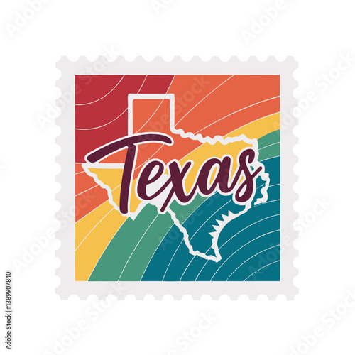 Texas Postage Stamp Vector