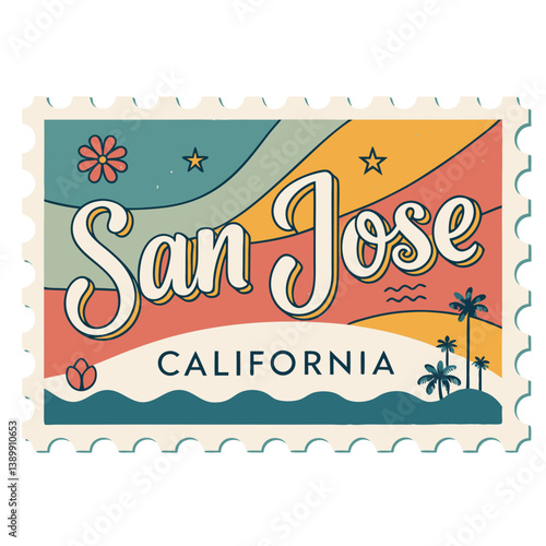 San Jose California Postage Stamp
