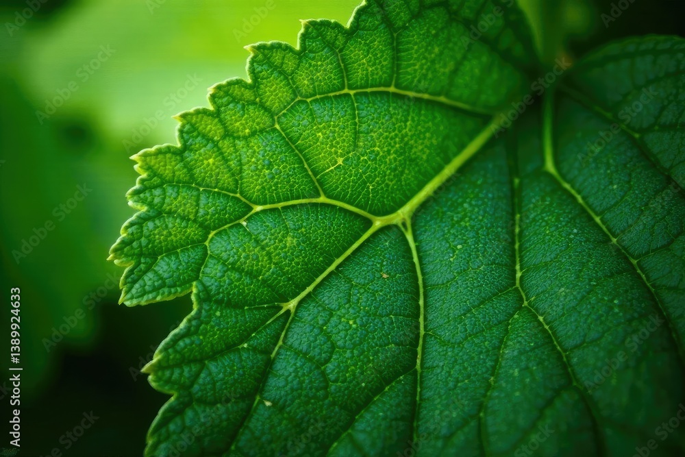 Fototapeta premium Foliage with veins and texture details isolated, nature, botanical, detail