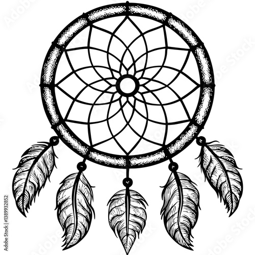 Dreamcatcher Vector Tattoo