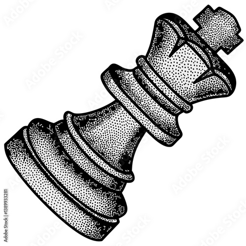 King Chess Piece Vector Illustration
