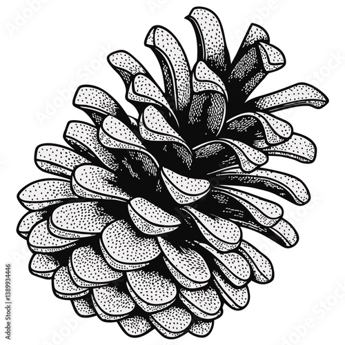 Pine Cone Tattoo Vector