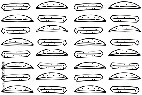 Seamless pattern of minimalist flat design of French fries and potato wedges neatly arranged. For food background and wrapper