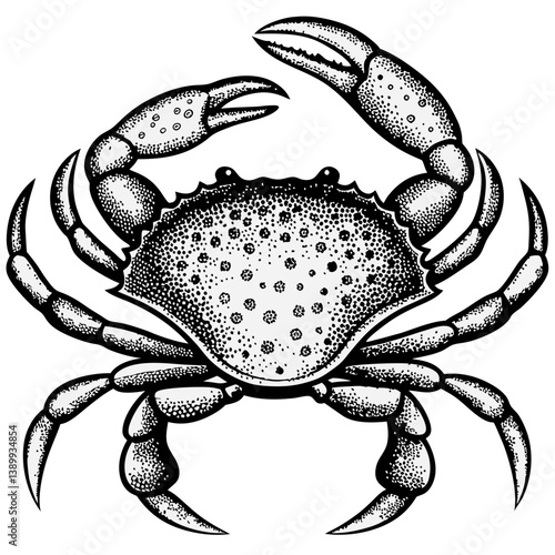 crab on white background