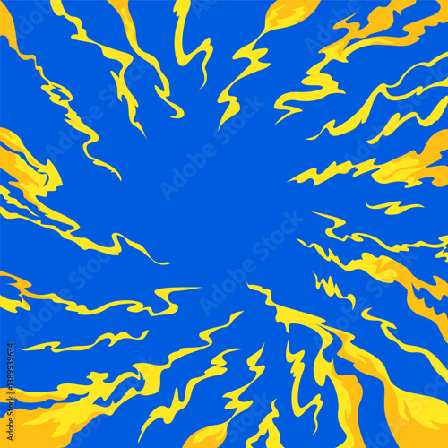 Obraz na płótnie Comic book flame background. Cartoon explosion element. Boom cloud and flame, smoke and explode. Boom effect, vector element for game design w salonie