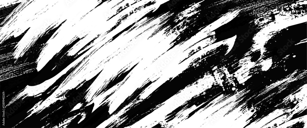 Vector black texture paint stain shining brush stroke background