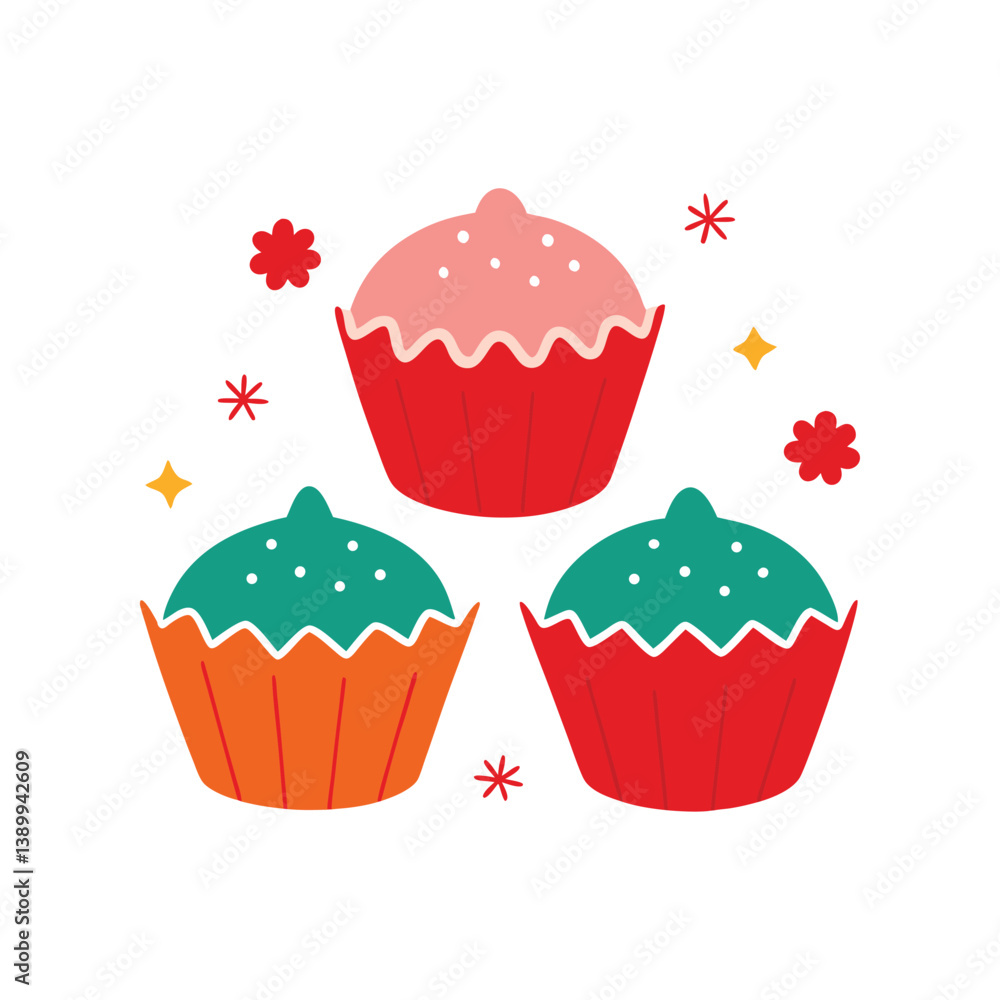 vector illustration of cupcakes vector illustration of cupcakes