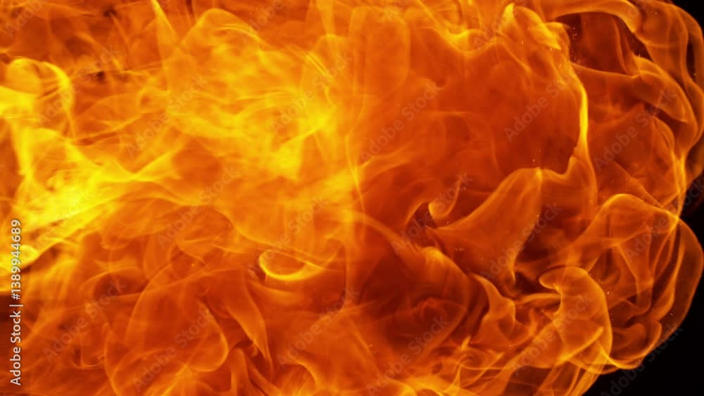 Super Slow Motion Shot of Fire Blast Isolated on Black Background at 1000fps. Super Slow Motion Shot of Fire Blast Isolated on Black Background at 1000fps.