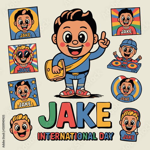 Jake Character Set for International Celebration Day