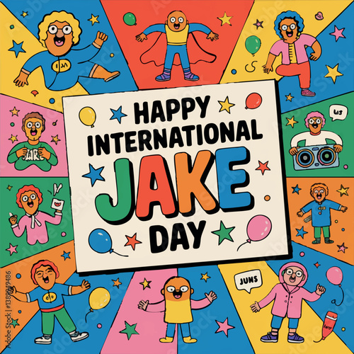 Jake Character Set for International Celebration Day 