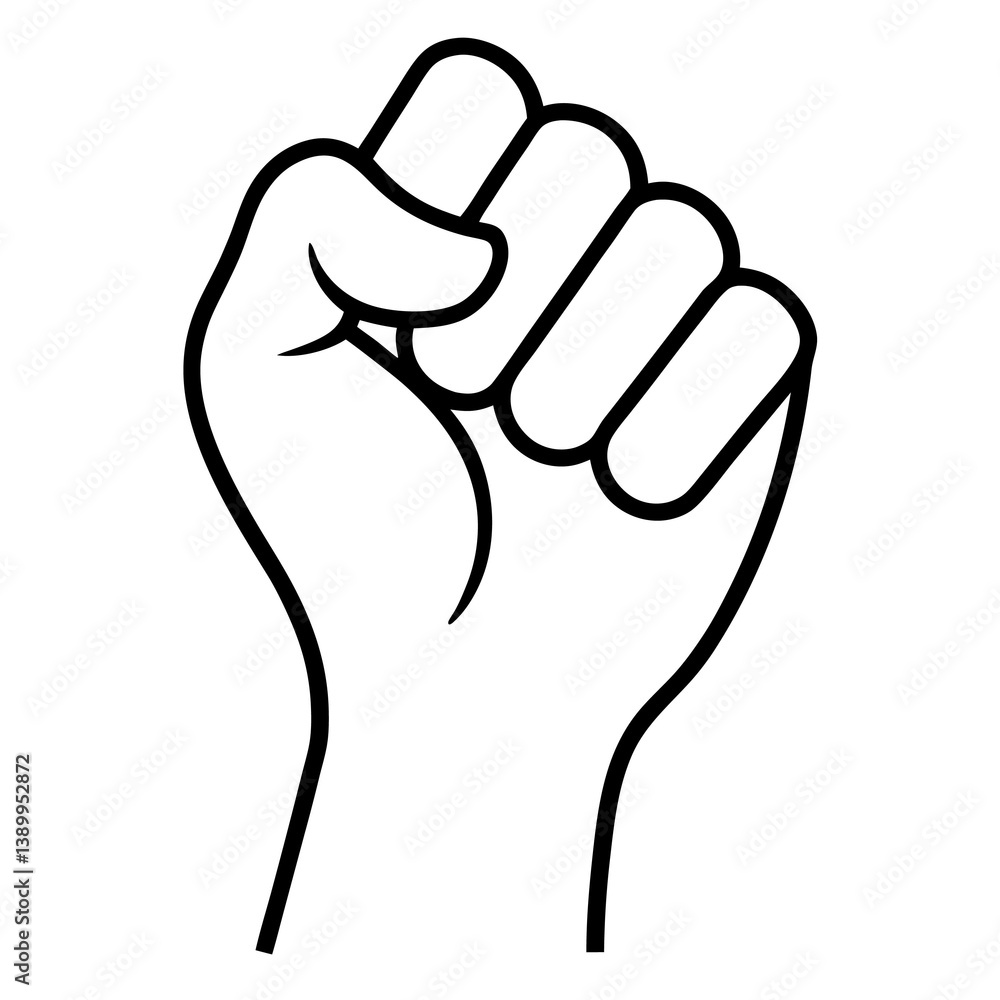 hand sign language isolated on white background