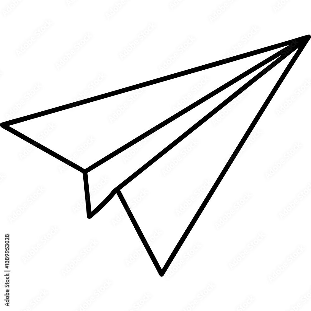 paper plane on white background
