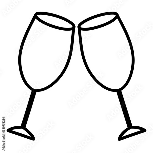Obraz na płótnie glass of champagne vector illustration w salonie