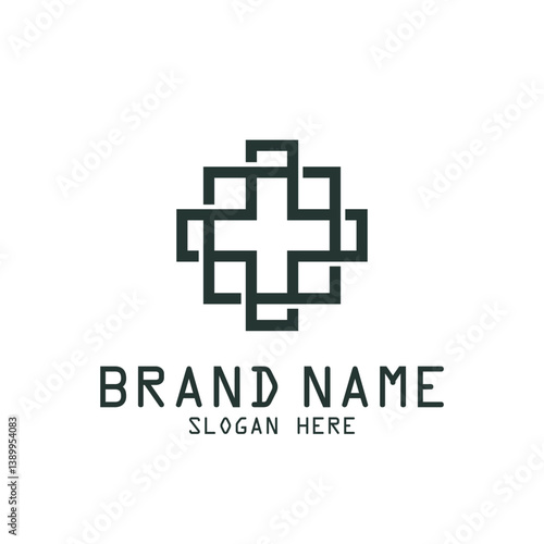 luxury interior logo outline pattern icon vector illustration template design