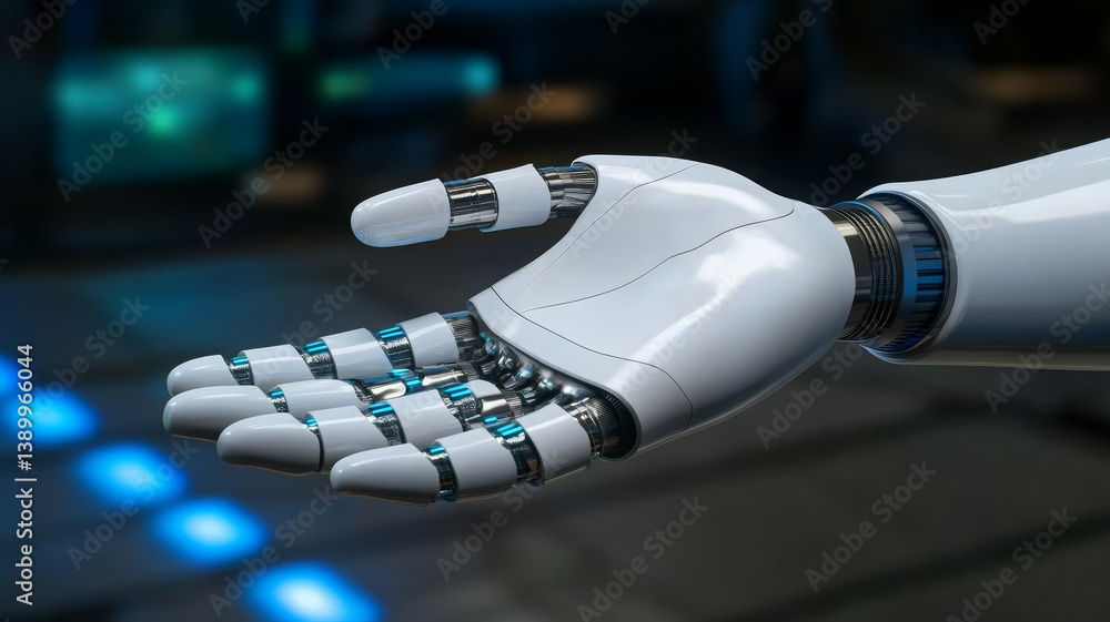 detailed close up of robotic hand showcasing advanced technology and design detailed close up of robotic hand showcasing advanced technology and design