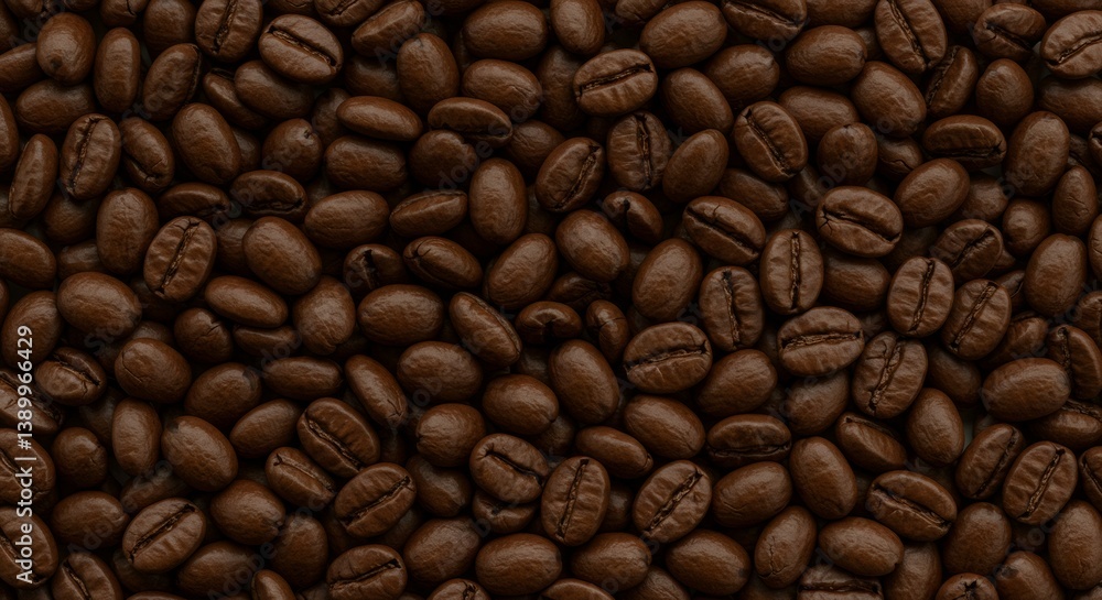 Obraz premium Roasted Coffee Beans: A Rich Aromatic Background