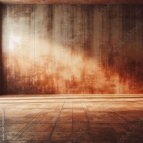 Obraz na płótnie Empty concrete room concept. AI generated illustration w salonie