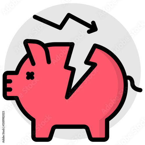 Modern design icon of piggy bank