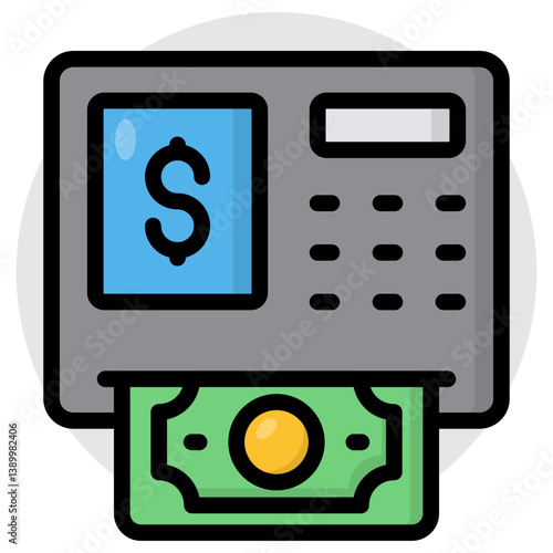 Perfect design icon of cash withdrawal
