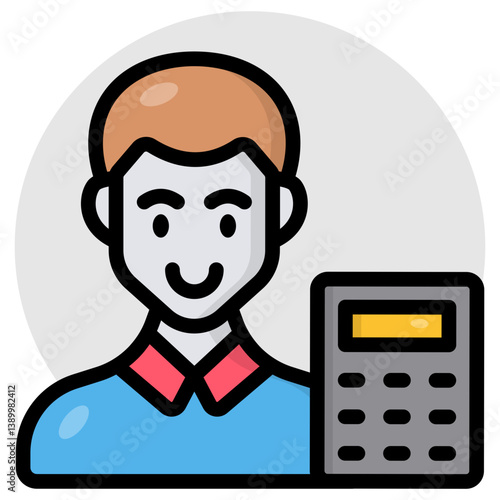 Modern design icon of accountant 