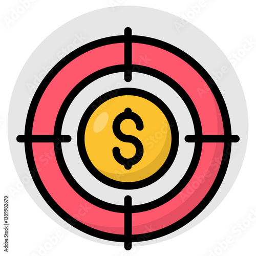 Trendy design icon of money target