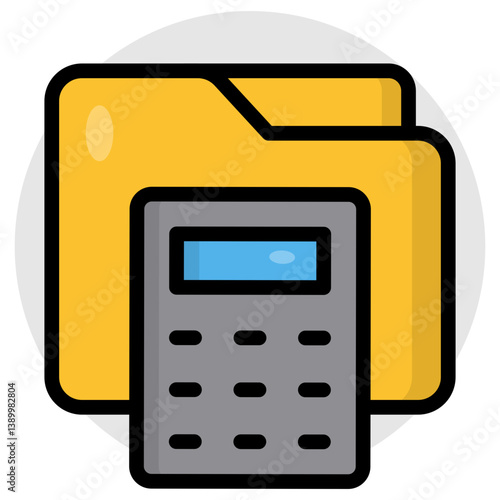 Premium download icon of calculating folder 