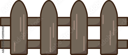 an illustration of a fence painting 울타리 그림 일러스트 