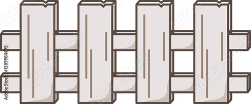 an illustration of a fence painting 울타리 그림 일러스트 