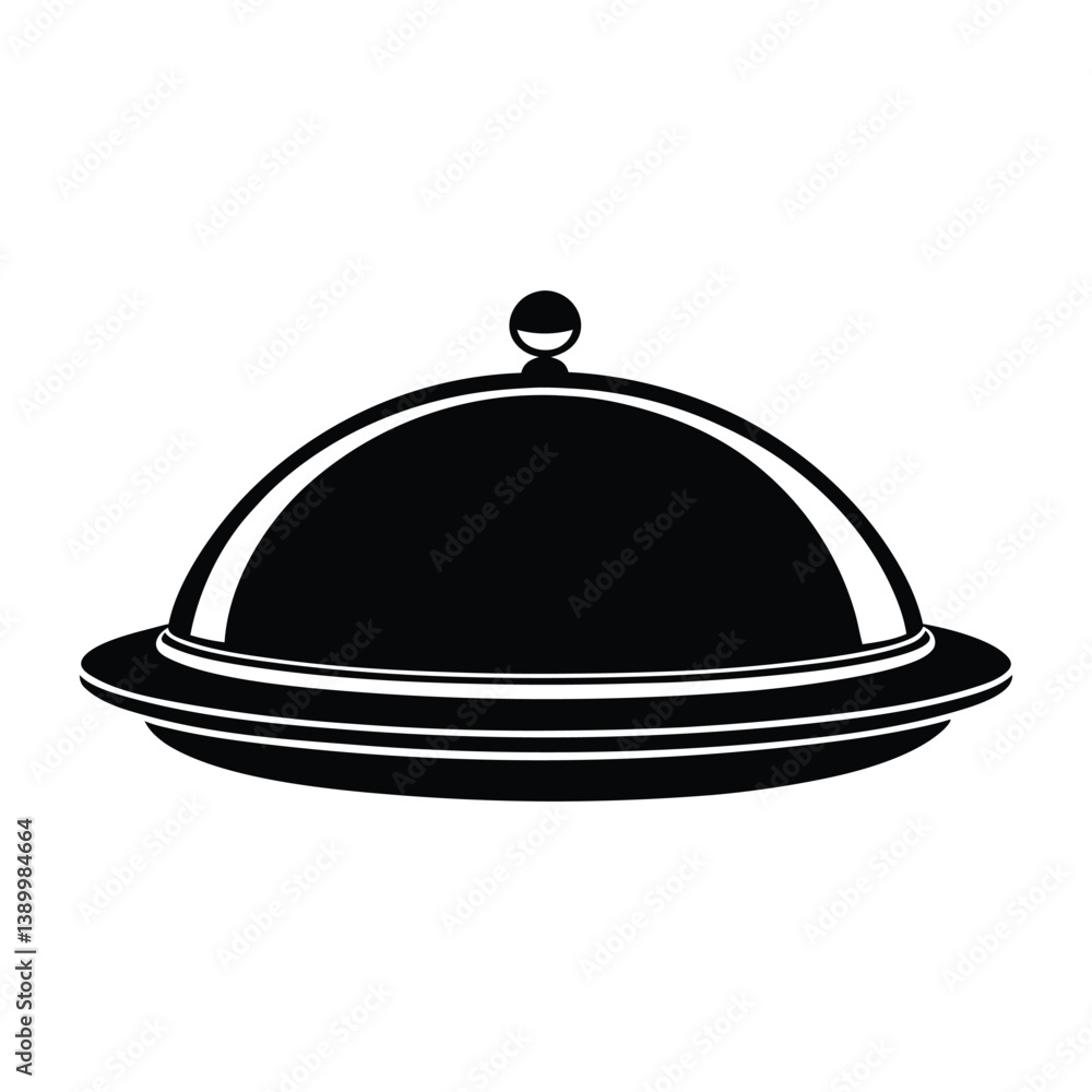 Fototapeta premium restaurant cloche on white background