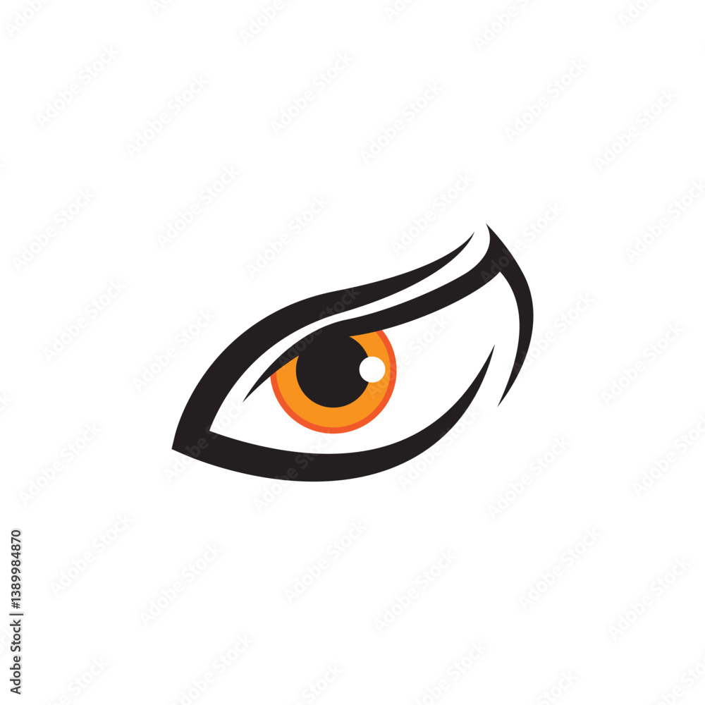Obraz premium eagle eye icon vector illustration template design
