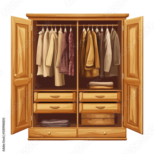 wardrobe, furniture, vector, transparent background