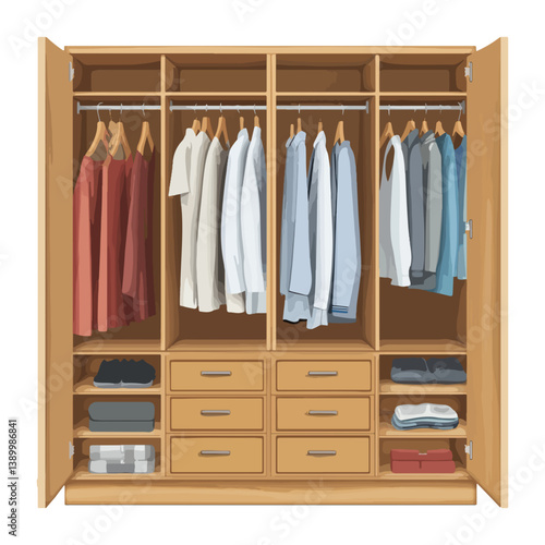 wardrobe, furniture, vector, transparent background