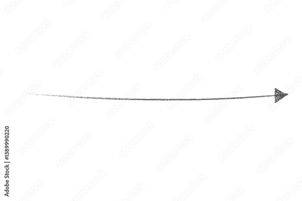Fototapeta premium Arrow hand drawing sketch doodle scribble thin element
