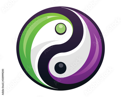 Yin Yang Symbol. Balance and Harmony in Design