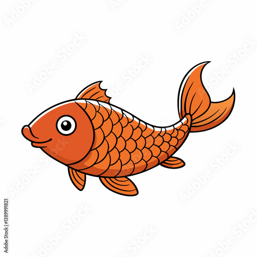 goldfish isolated on white background