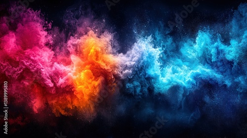 Abstract vibrant smoke swirls