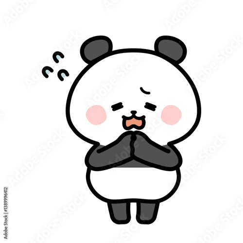 Apologizing Panda Illustration
