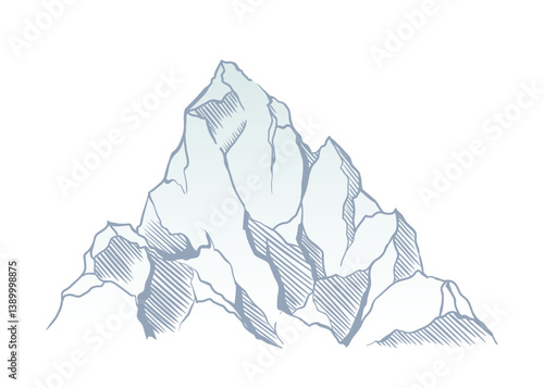 Obraz na płótnie Mountain climbing route to top rock with red flag on peak. Business journey path in progress, way to success or concept of goal. Vector illustration w salonie
