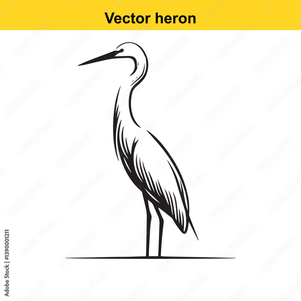 Fototapeta premium Vector Heron