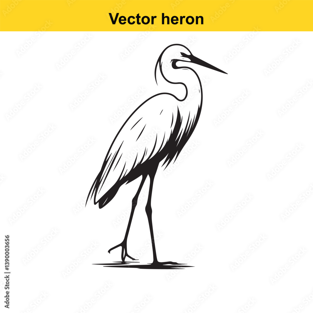 Obraz premium Vector Heron